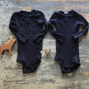 2 X both size 24 months Jamie Kay navy bodysuits